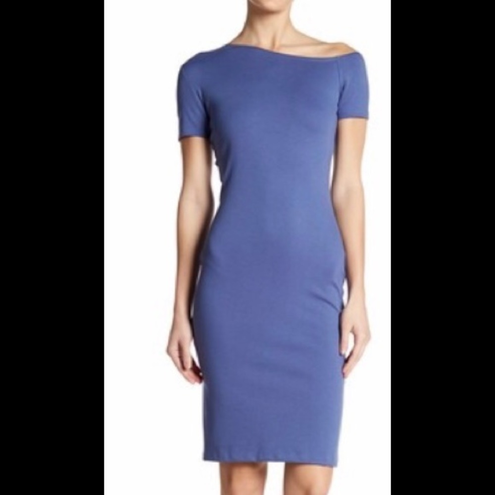 NWT M Love Ady Asymmetrical Shoulder Ponte Dress